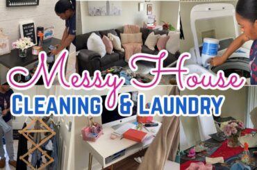 Messy Messy House Clean With Me | SAHM Cleaning Motivation | Extreme Speed Cleaning Motivation