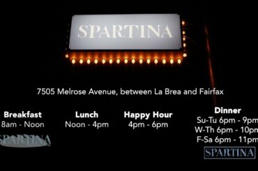 SPARTINA Restaurant + Bar | Cal-Italian Eatery | By Esteemed Chef Stephen Kalt.