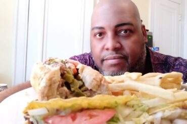 MUKBANG - ITALIAN BEEF, TWO HARD (?) SHELL TACOS & FRIES!