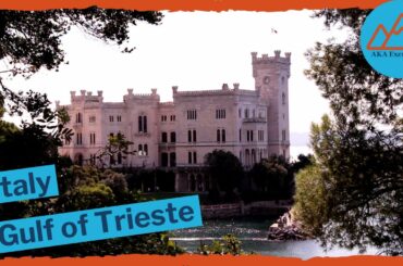 The Gulf of Trieste and Miramare Castle (Italy)