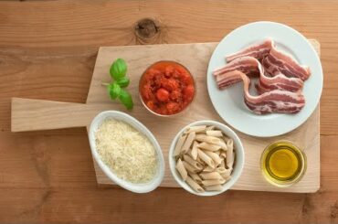 Pennette Amatriciana English Version - Isola Buona  Sardinian & Italian Food