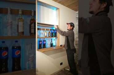 MY ITALIAN HUSBAND MADE A HIDDEN MINI BAR/LIQUOR STORAGE!!!