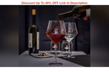 Video Review TOSH Wine Glasses Red or white - Large Crystal Glass, Set of 4 -23oz. Long Stem. Drink