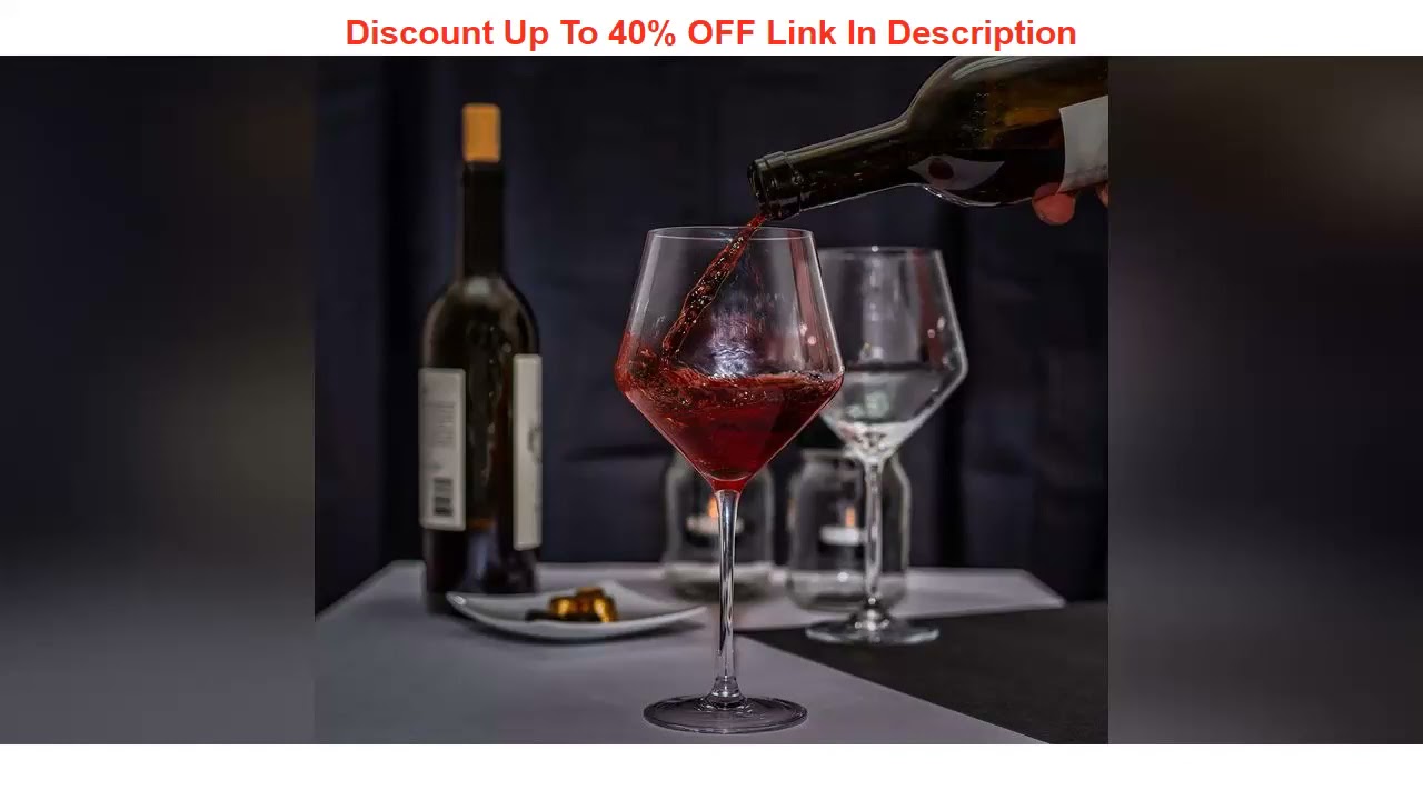 Video Review TOSH Wine Glasses Red or white – Large Crystal Glass, Set of 4 -23oz. Long Stem. Drink Video Review TOSH Wine Glasses Red or white - Large Crystal Glass, Set of 4 -23oz. Long Stem. Drink