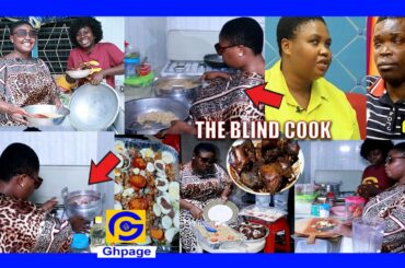 Totally Blind lady cooks the most delicious fried rice | Inspiring Karen Obeng..Wow