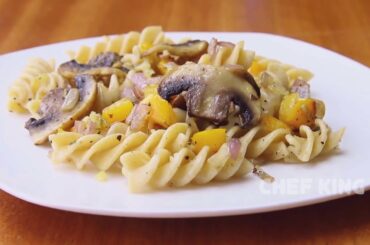 Rotini Pasta With Mushrooms Recipe | Snack Time | Yummy Recipes for Kids | Italian Food Recipe