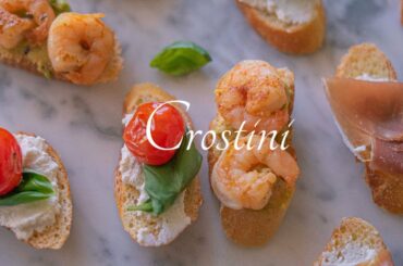 Crostini Recipe | Italian Crostini 3 Delicious Ways | ASMR Cooking
