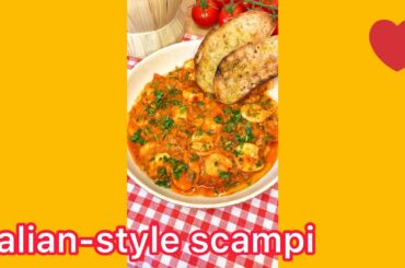 ITALIAN-STYLE SCAMPI, easy recipe! #shorts