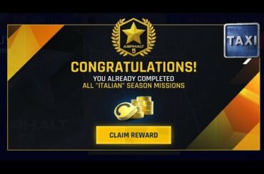 Asphalt 9 - Reward for Completing all Season Missions - Italian Season