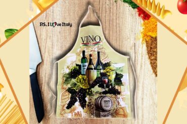 Vino Tan Italian Apron - Cooking for Italians & Italians in Heart