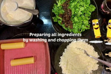Easy and tasty recipe of cannelloni] vegetarian dishes ] Italian cannelloni with mushrooms ]