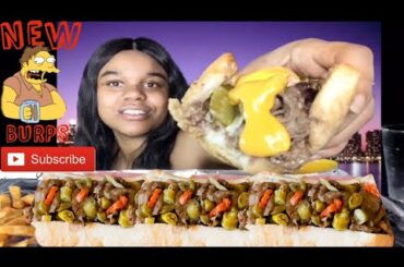 HOMEMADE CHEESY footlong ITALIAN BEEF