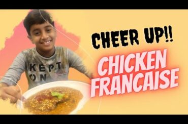 Italian-American food tried by Indian boy| chicken Francaise tried by Indian boy|chicken Francaise