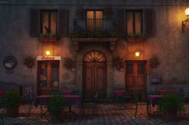 COZY ITALIAN CAFE AMBIENCE  Chatter, Wine Pouring, Music, Night Sounds