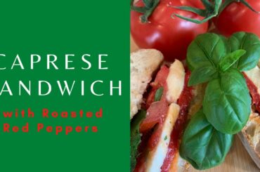 Caprese Sandwich with Roasted Red Peppers | Italian Panini Recipe #shorts