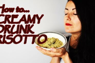 ITALIAN RECIPE! How to make a Vegan creamy drunk mushroom risotto // by Conscious Rebhell