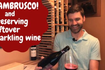 Tasting Lambrusco and How to preserve leftover sparkling wine. Wine #21 of 52