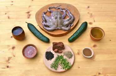 Octopus and Cucumber Salad - Oenogarum - Ancient Roman Recipes