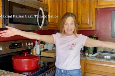 Making Italian Basil Tomato Sauce