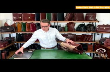 Leather Briefcase for Men Italian Handcrafted Full Grain Messenger Bag for Lapto