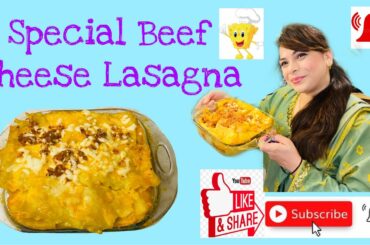 How to make Special Italian Beef Cheese Lasagna/ Cheese Vegetable Lasagna Recipe in Urdu Hindi - DSE