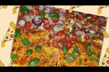 Italian pizza || potato focaccia || tonno cipolla pomodorini.how to make perfect pizza at home.