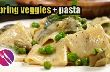 Spring Vegetable Pasta Recipe  | Italian Cooking