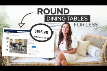 HIGH END Dining Table shopping...ROUND TABLE DUPES for less!