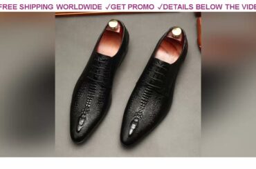 [Cheap] $79.39 Genuine Leather Dress Shoes Men Black Red Wine Oxford Shoes Lace Up Wedding Occasion