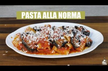 Italian pasta with  alla Norma sauce.