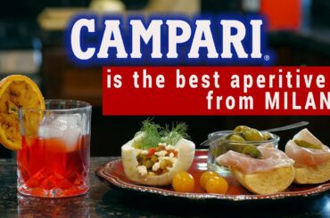 A professional from Italy shows how to drink Campari in original Italian style. 2021 video, 4K