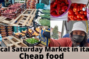 Local food market in Italy : Saturday market to buy cheap food
