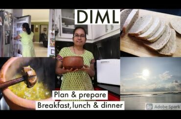 DIML | Plan, Prepare breakfast, lunch & dinner | Keerai kadaiyal | Italian bread | Mix fruit juice