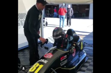 Getting ready for the race with dinoluzzi energy drink