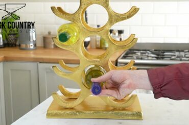 Gold 'Napa Valley' 27 Bottle Wine Rack