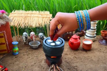 Miniature Idli + Sambar recipe | Idly Recipe | Miniature Cooking #42 | Mini Foodkey