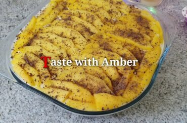 Mango Tiramisu || Tiramisu Recipe || No Bake Dessert || Italian Dessert - Taste with Amber