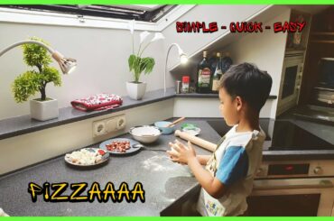 Mikaal Making Italian Pizza For Kids | Baking | Cooking | Learn How To Make Pizza For Children | Fun