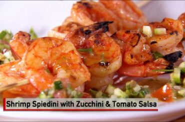 Shrimp Spiedini with Zucchini and Tomato Salsa