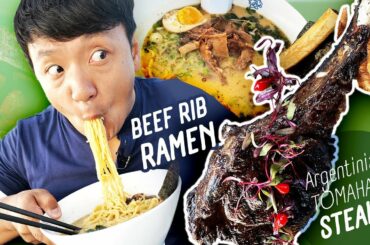 BEEF RIB RAMEN, JAMAICAN FOOD & Argentinian TOMAHAWK STEAK in Miami Florida
