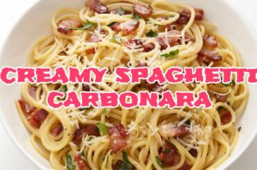 HOW TO MAKE CREAMY SPAGHETTI CARBONARA #pasta #italia #italy #carbonara