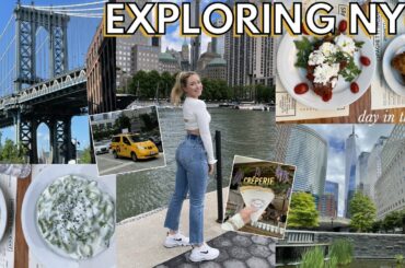 NYC VLOG: exploring lower manhattan, brooklyn bridge/dumbo, dinner in lower east side & more!