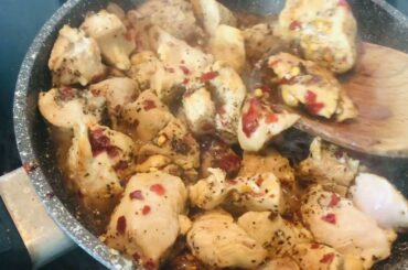 Chicken  fillet with bell peppers and unsalted peanuts | Italian cuisine in desi style |