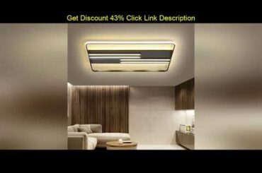 Top LED Ceiling Light Creative Dining Living Room Bedroom Hall Black Panel Lamp Modern Rectangular