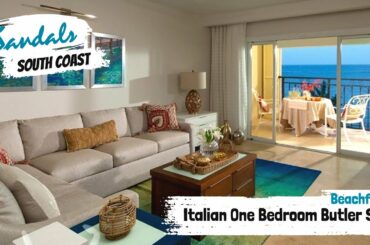 Italian Beachfront One Bedroom Butler Suite IB1 | Sandals South Coast, Jamaica | Tour & Review 4K