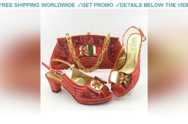 [DIscount] $55.49 2021 New Arrival Italian Design Noble Wine Color Party Ladies Shoes and Bag Set W