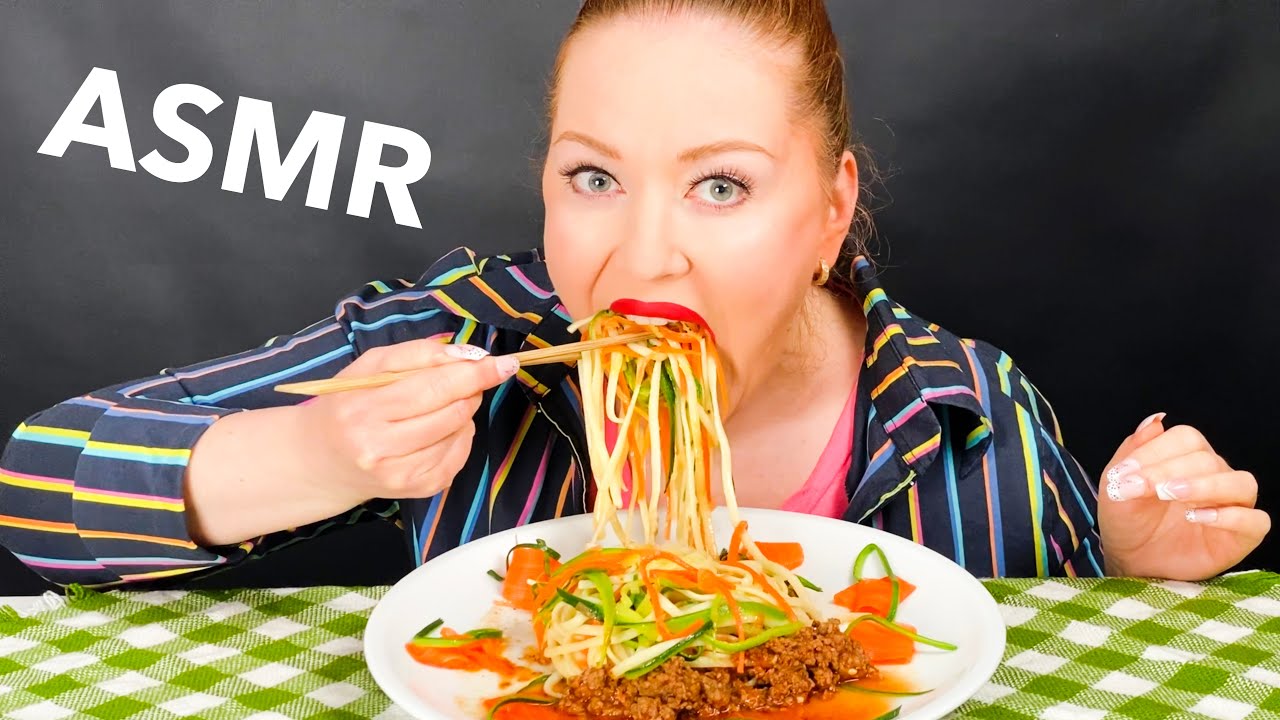 ASMR Linguine Ragout/ Spathetti Bolognese Italian food veggie | Soft Eating Sounds ASMR Linguine Ragout/ Spathetti Bolognese Italian food veggie | Soft Eating Sounds