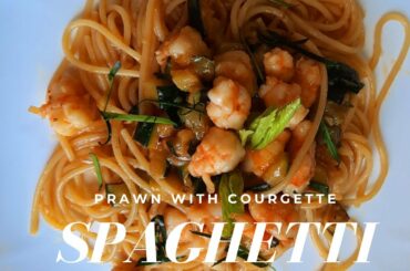 ITALIAN RESTAURANT STYLE COURGETTE WITH PRAWN SPAGHETTI