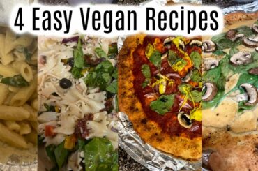 4 Easy Vegan Italian Recipes / Beginner Friendly Vegan Recipes / Family Dinner Meals / Fast Meals