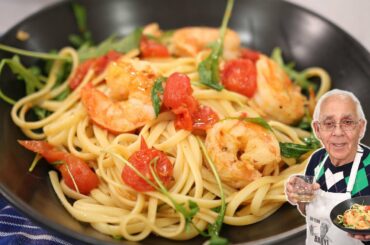 Linguine with Shrimp and Arugula
